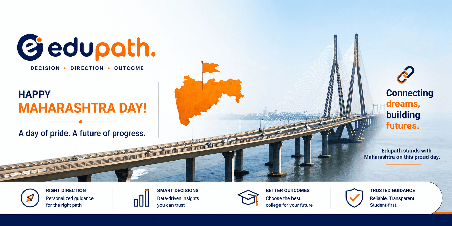 EduPath Maharashtra Day launch banner